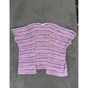 Gap‎ for Good Womens XS Pink Space Dye Ribbed 100% Cotton Open Front Cardigan